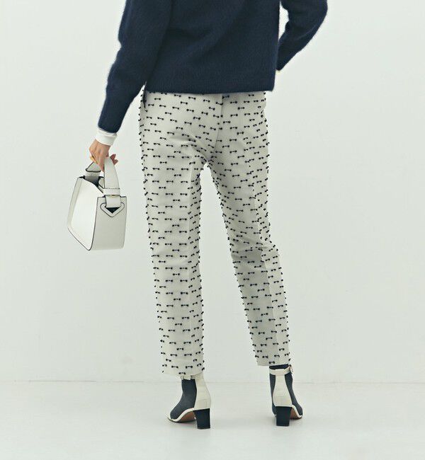 NOLLEY'S「《セットアップ対応》ウォッシャブルリボンジャガードタックテーパードパンツ」|その他|