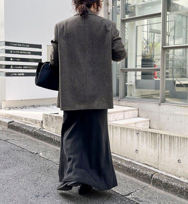 NOLLEY'S「ウォッシャブルフィブリルサテンバイヤススカート」|フレア|