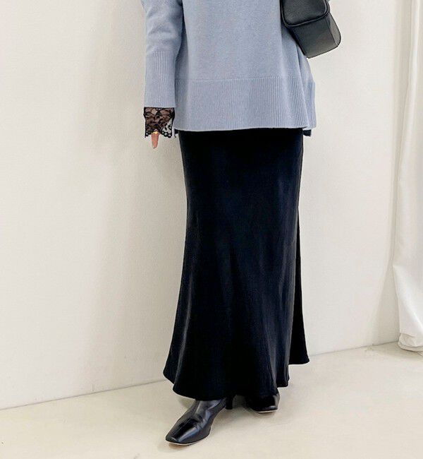 NOLLEY'S「ウォッシャブルフィブリルサテンバイヤススカート」|フレア|