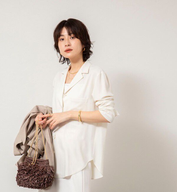 NOLLEY'S sophi「ドレープツイルオープンカラーシャツ」|シャツ・ブラウス|