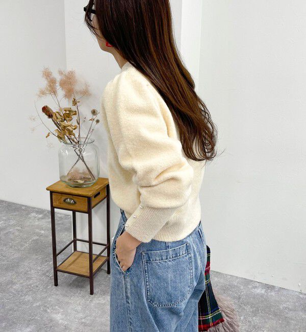 fredy emue「袖ボリュームパール付きニットプルオーバー」|ニット・セーター|