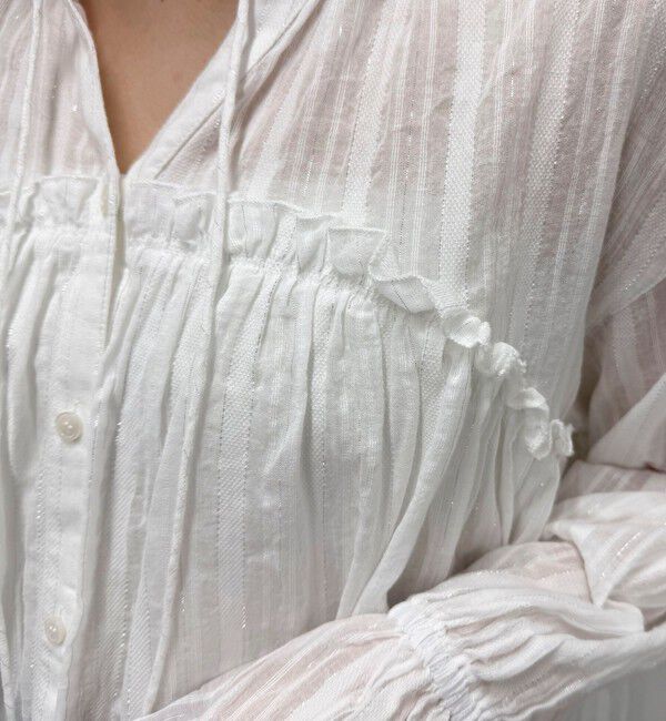 fredy emue「コットンギャザーオーバーブラウス」|シャツ・ブラウス|