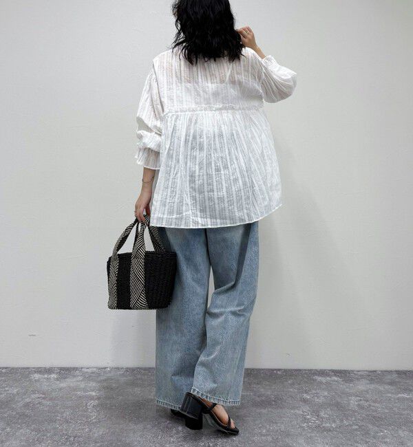 fredy emue「コットンギャザーオーバーブラウス」|シャツ・ブラウス|