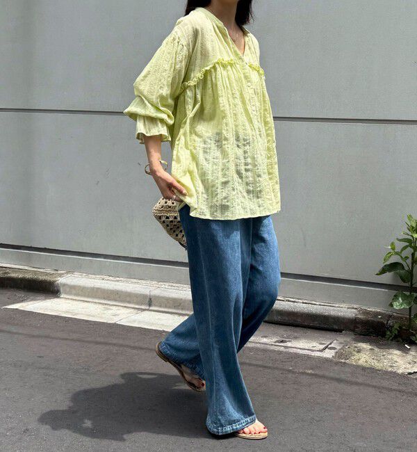 fredy emue「コットンギャザーオーバーブラウス」|シャツ・ブラウス|