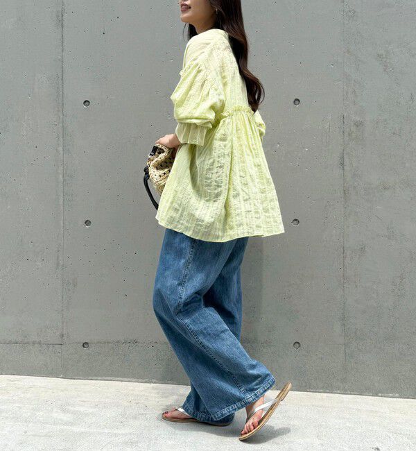 fredy emue「コットンギャザーオーバーブラウス」|シャツ・ブラウス|