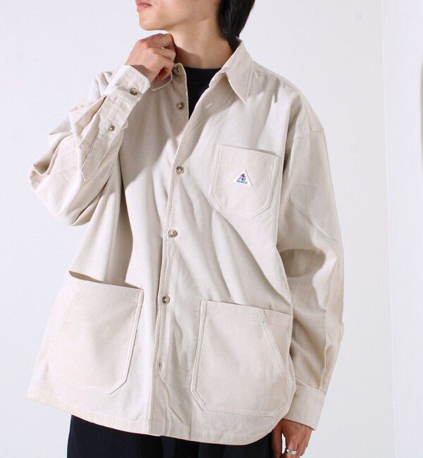 GLOSTER「【セットアップ対応】【GEVACO】コーデュロイ ワークシャツ」|シャツ・ブラウス|アイボリー