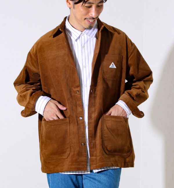 GLOSTER「【セットアップ対応】【GEVACO】コーデュロイ ワークシャツ」|シャツ・ブラウス|キャメル