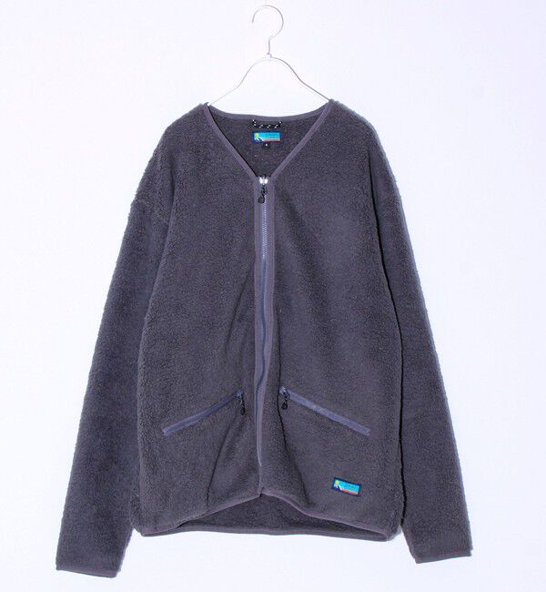 GLOSTER「【Franklin Climbing】カスケード シェルパフリースカーディガン」|カーディガン|チャコールグレー