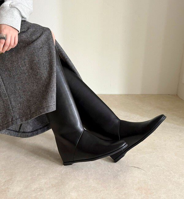 fredy emue「【ATELIER BRUGGE / アトリエブルージュ】インヒールロングブーツ」|ロングブーツ|