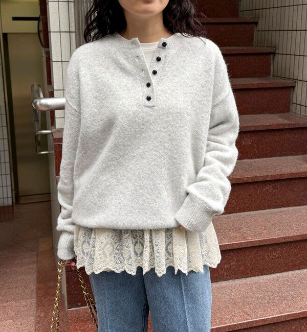 fredy emue「ヘンリーネックニットプルオーバー」|ニット・セーター|