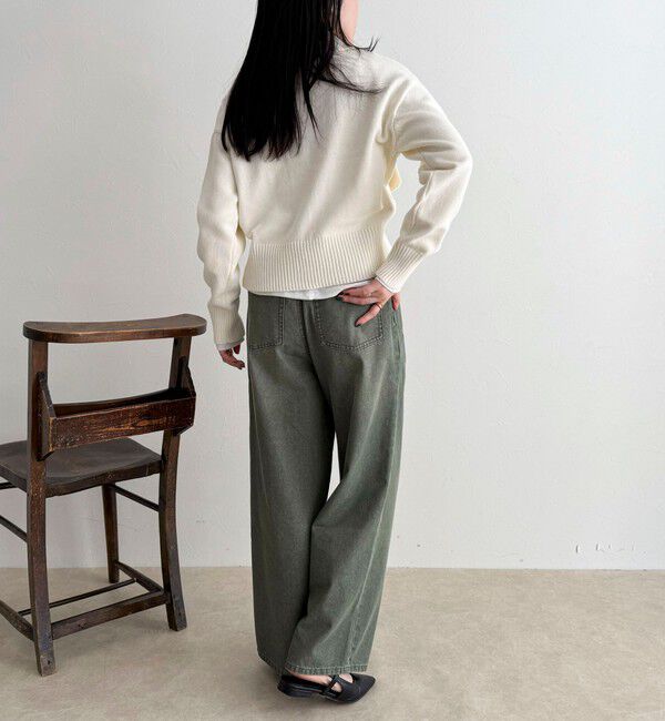 fredy emue「コットン衿付きVネックカーディガン」|カーディガン|