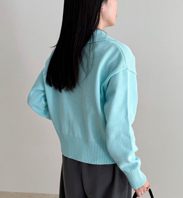 fredy emue「コットン衿付きVネックカーディガン」|カーディガン|