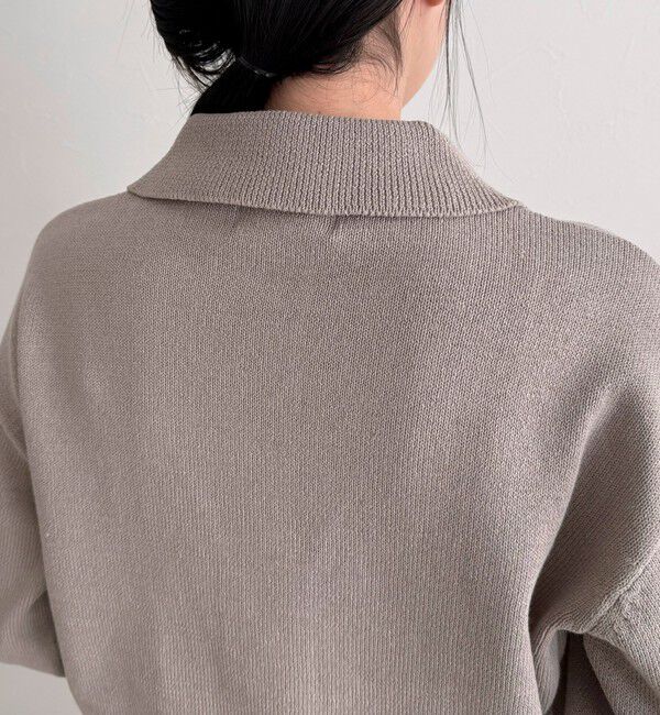 fredy emue「コットン衿付きVネックカーディガン」|カーディガン|