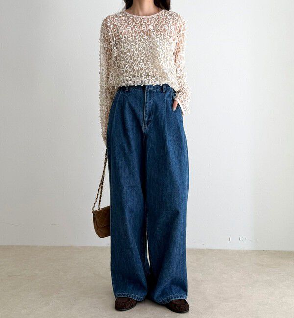 fredy emue「《セットアップ対応》フォーカスドット刺繍プルオーバー」|シャツ・ブラウス|