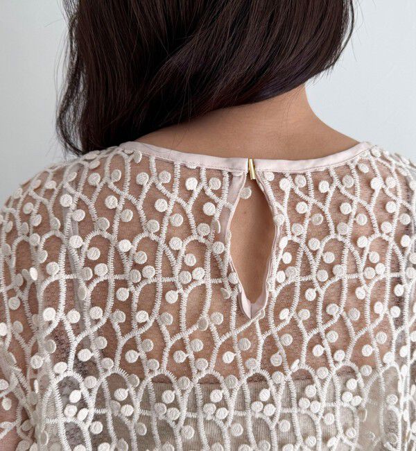 fredy emue「《セットアップ対応》フォーカスドット刺繍プルオーバー」|シャツ・ブラウス|