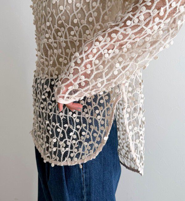 fredy emue「《セットアップ対応》フォーカスドット刺繍プルオーバー」|シャツ・ブラウス|