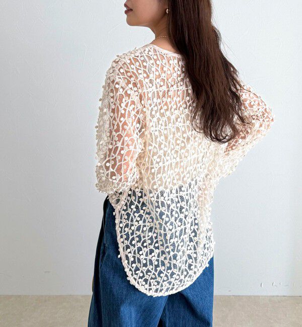 fredy emue「《セットアップ対応》フォーカスドット刺繍プルオーバー」|シャツ・ブラウス|