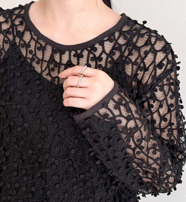 fredy emue「《セットアップ対応》フォーカスドット刺繍プルオーバー」|シャツ・ブラウス|