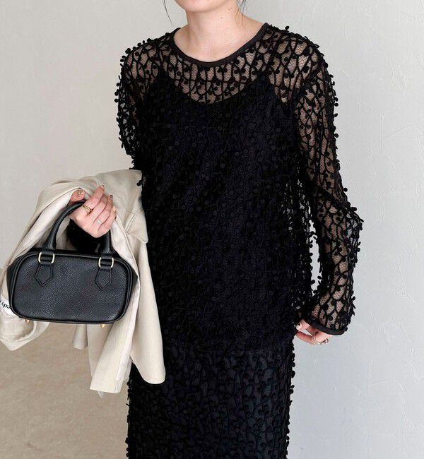 fredy emue「《セットアップ対応》フォーカスドット刺繍プルオーバー」|シャツ・ブラウス|