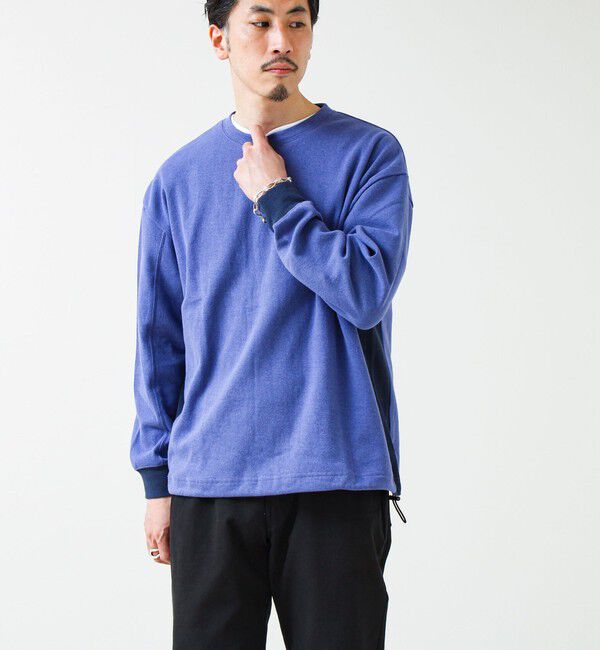 GLOSTER「【一枚でサマになる】ブークレ配色ラインプルオーバー」|Tシャツ・カットソー|