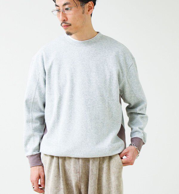 GLOSTER「【一枚でサマになる】ブークレ配色ラインプルオーバー」|Tシャツ・カットソー|