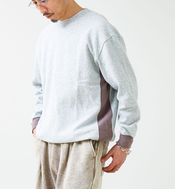 GLOSTER「【一枚でサマになる】ブークレ配色ラインプルオーバー」|Tシャツ・カットソー|