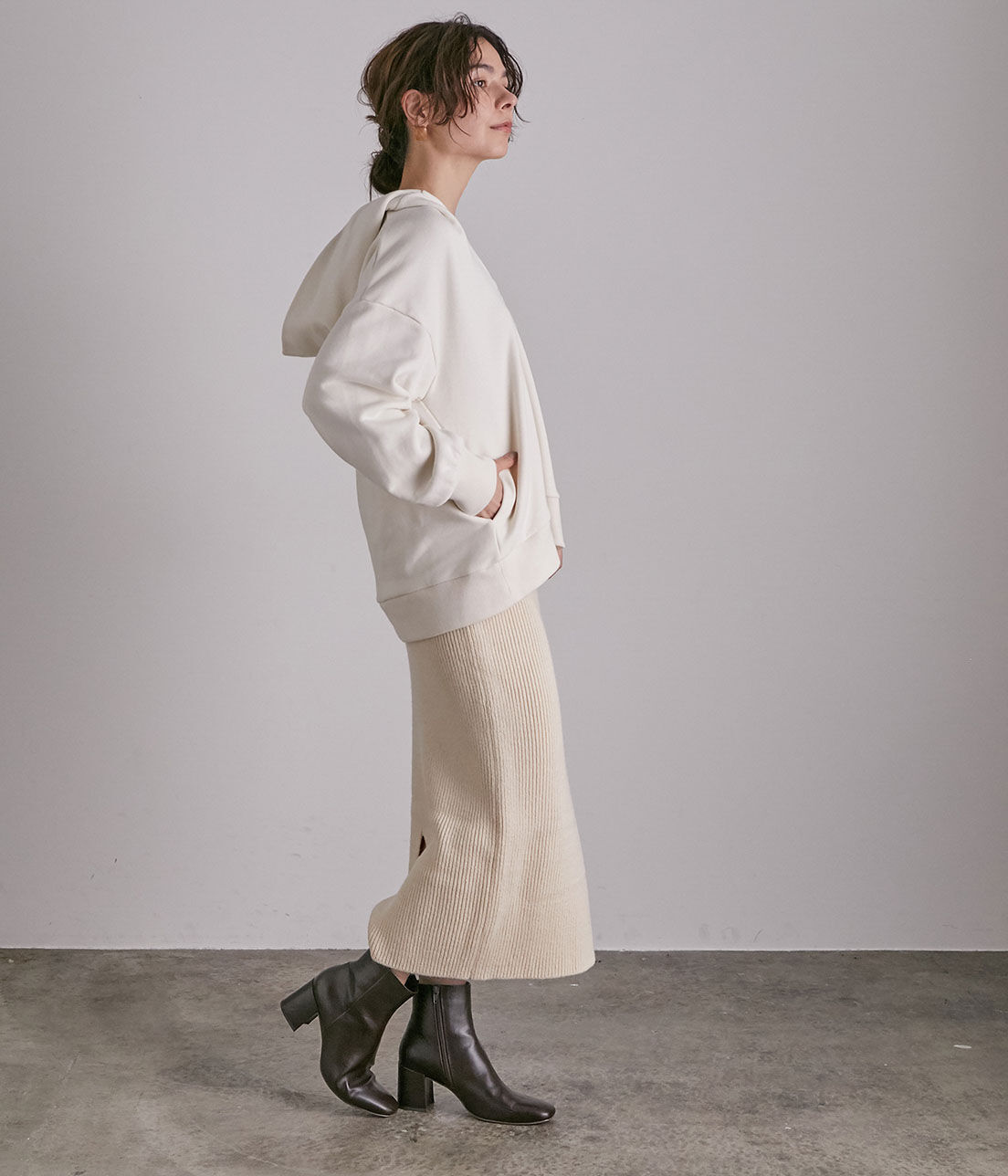 SALON adam et rope'「スキッパー裏毛フードパーカー」|パーカー|