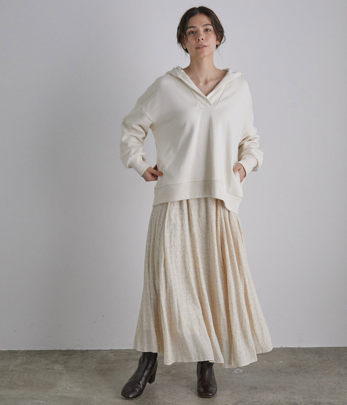 SALON adam et rope'「スキッパー裏毛フードパーカー」|パーカー|