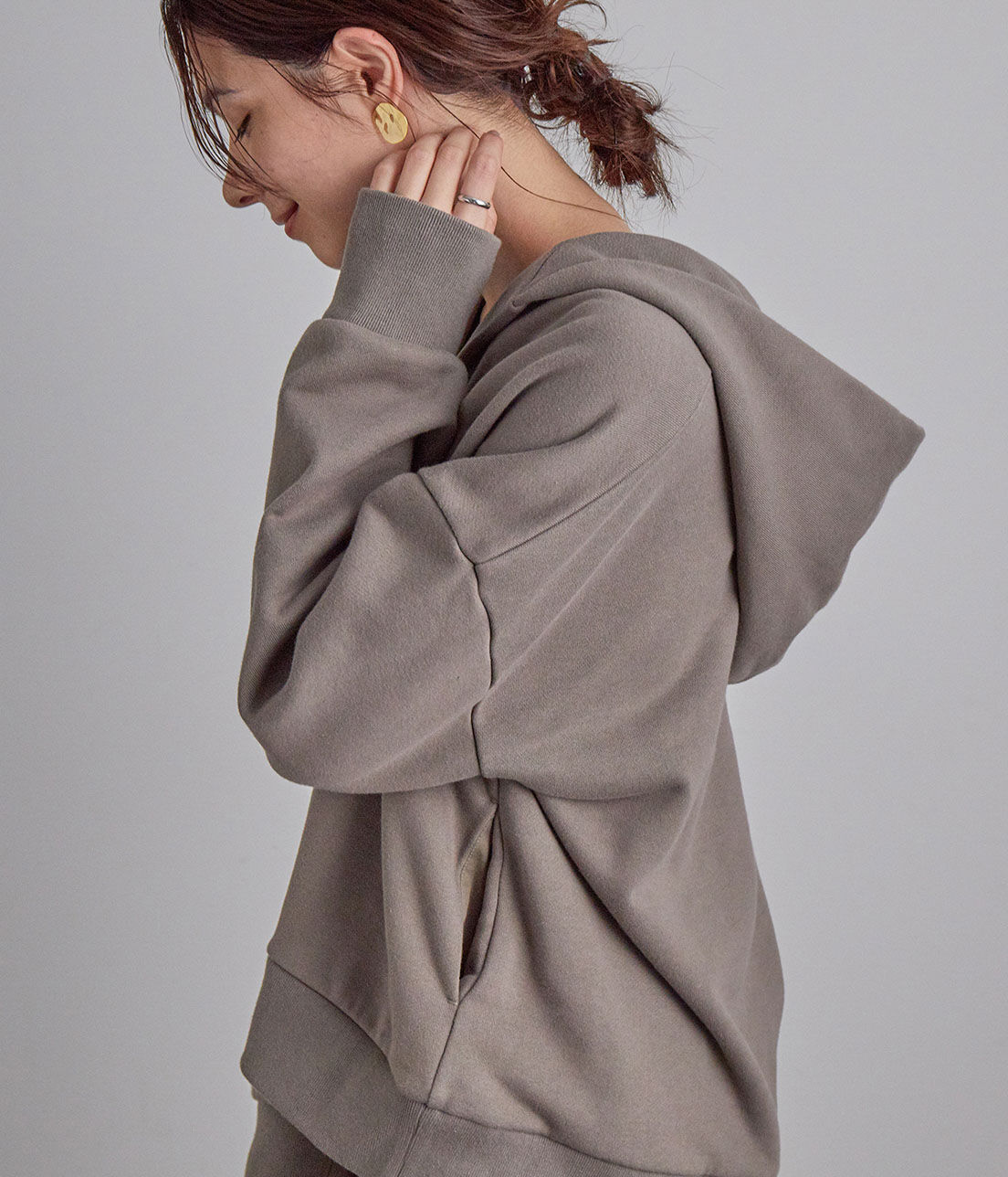 SALON adam et rope'「スキッパー裏毛フードパーカー」|パーカー|