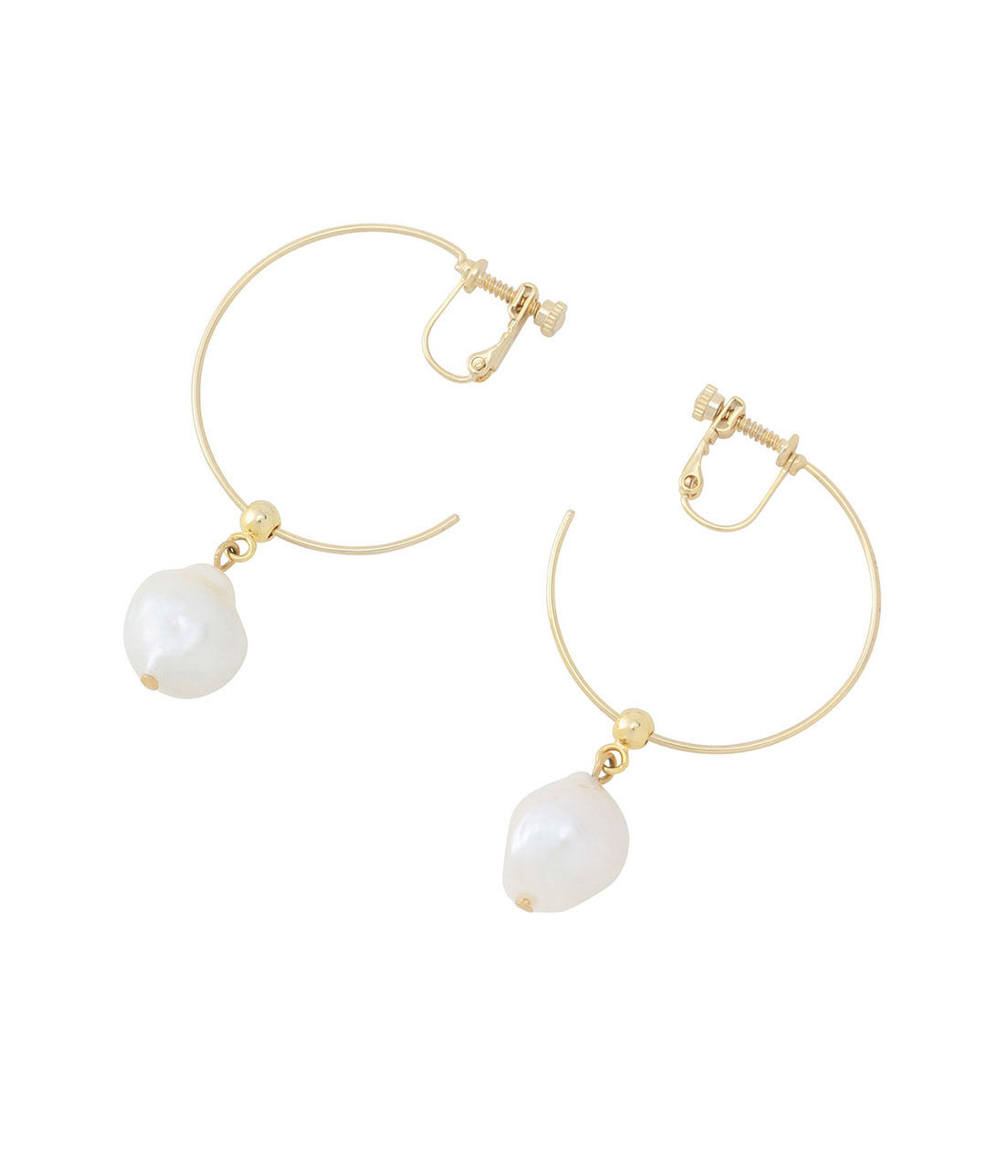 SALON adam et rope'「【SALONオリジナルBOX付き】14KGFフープイヤリング」|イヤリング|