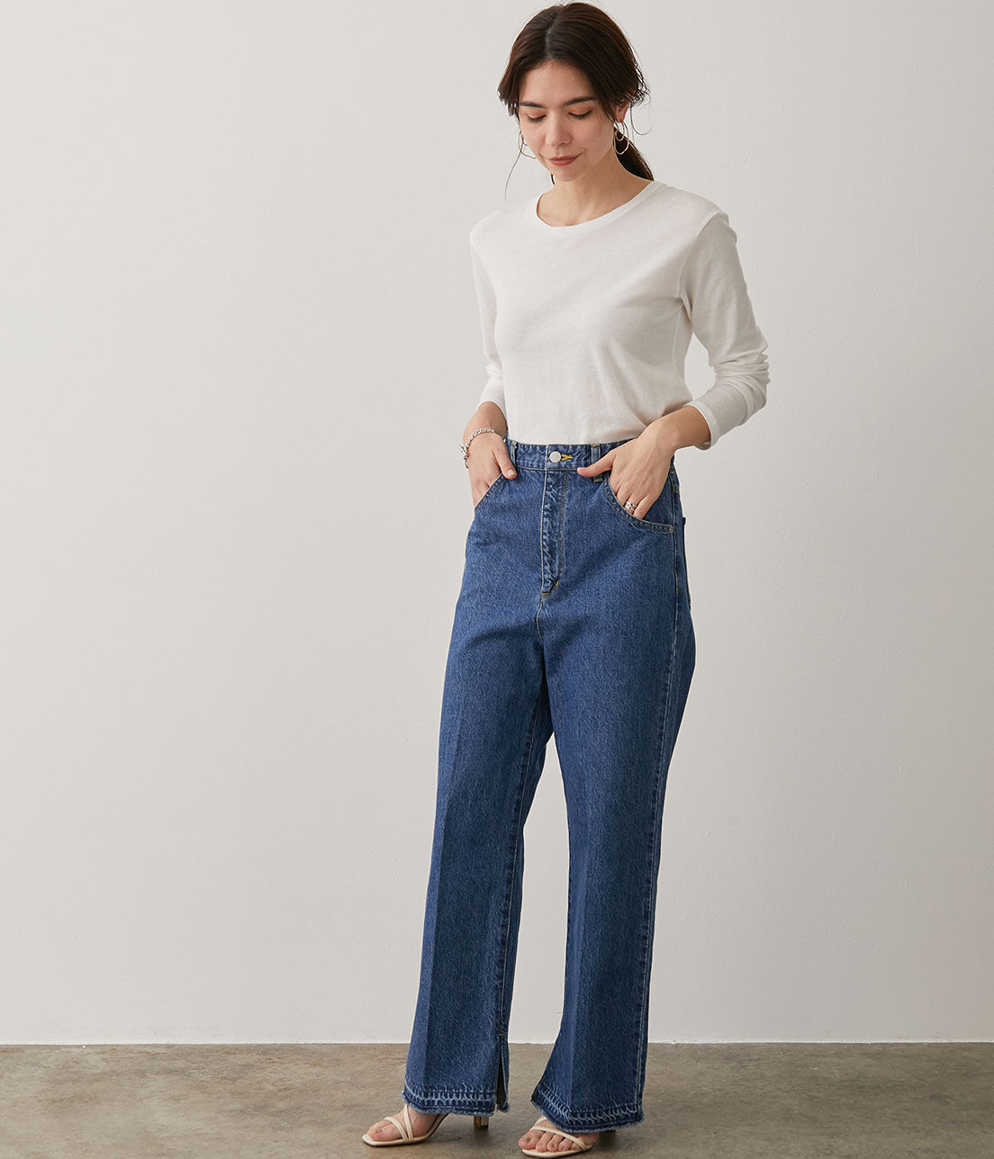 SALON adam et rope'「【Smile Cotton】クルーネックプルオーバー」|Tシャツ・カットソー|