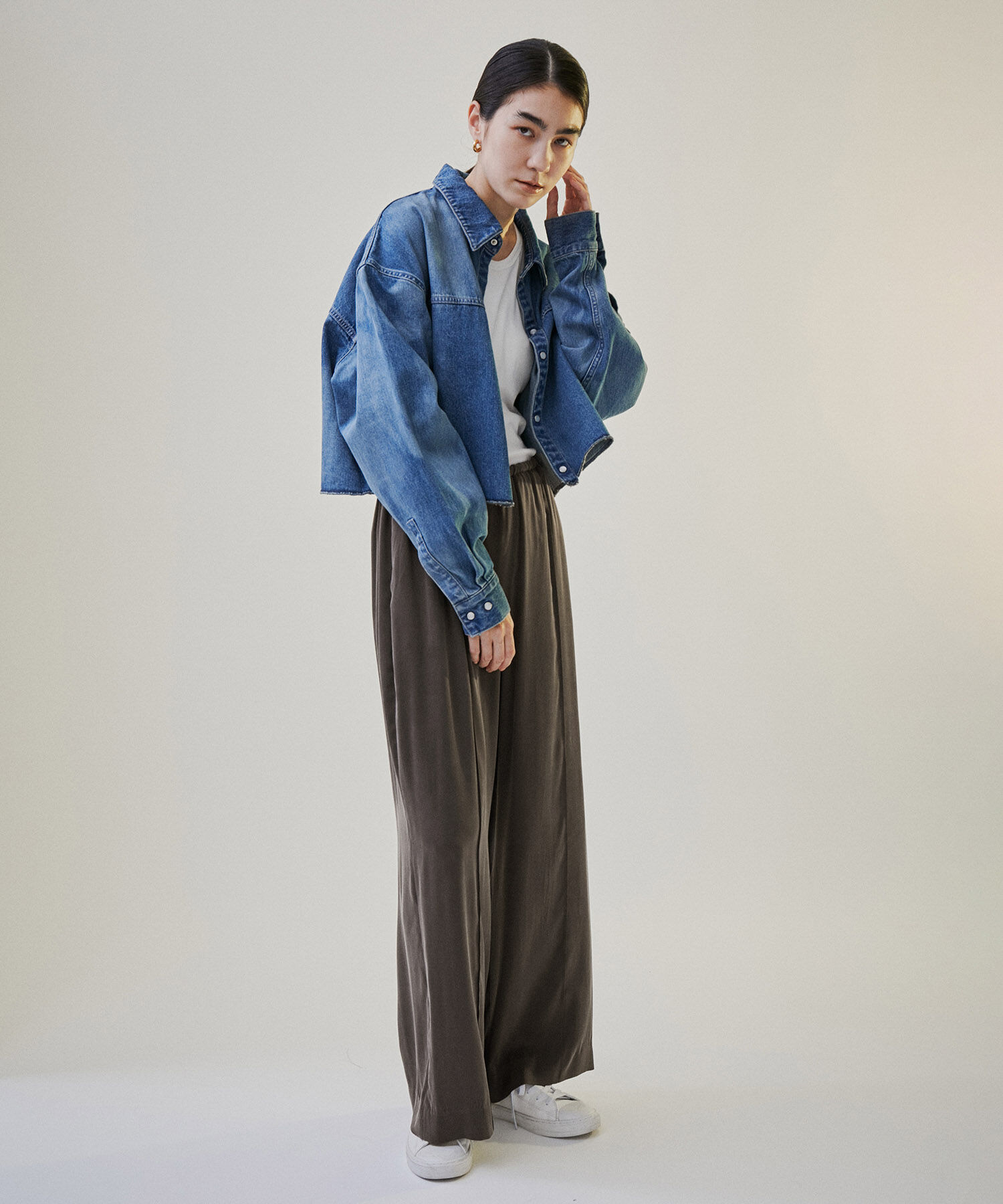 SALON adam et rope'「シルクイージーワイドパンツ【セットアップ対応・洗える】」|その他|