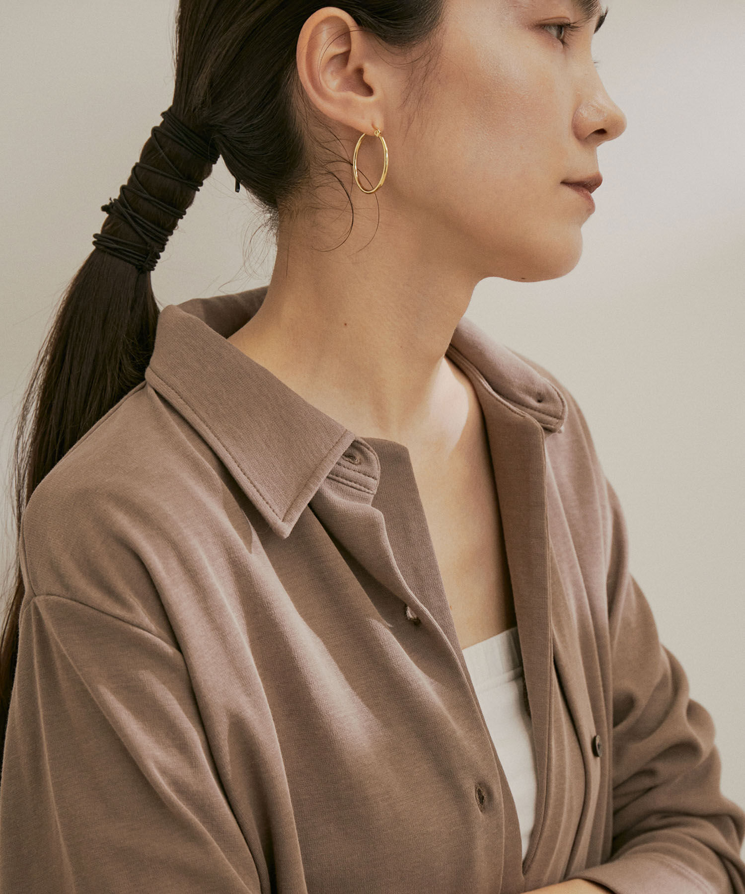 SALON adam et rope'「KINANポンチシャツ【洗える】」|シャツ・ブラウス|