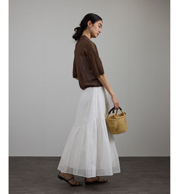 SALON adam et rope'「シアークレープクロップドポロシャツ」|ポロシャツ|