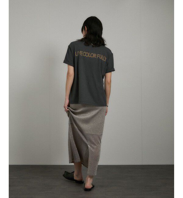 SALON adam et rope'「【Americana（アメリカーナ）】ラフィー丸胴 ロゴプリントTシャツ / レタリングTシャツ」|Tシャツ・カットソー|