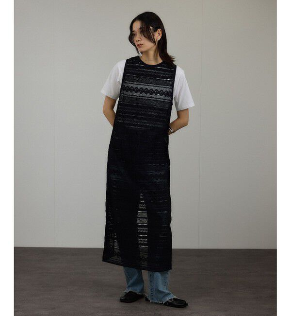SALON adam et rope'「【WEB限定】コットンレースロングワンピース」|ワンピース|