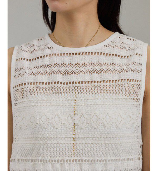 SALON adam et rope'「【WEB限定】コットンレースロングワンピース」|ワンピース|