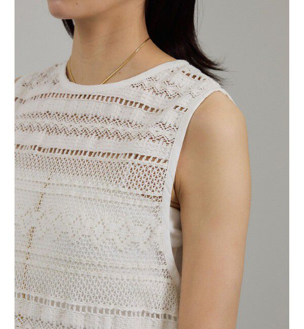 SALON adam et rope'「【WEB限定】コットンレースロングワンピース」|ワンピース|