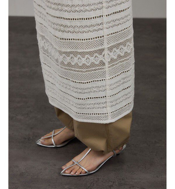 SALON adam et rope'「【WEB限定】コットンレースロングワンピース」|ワンピース|