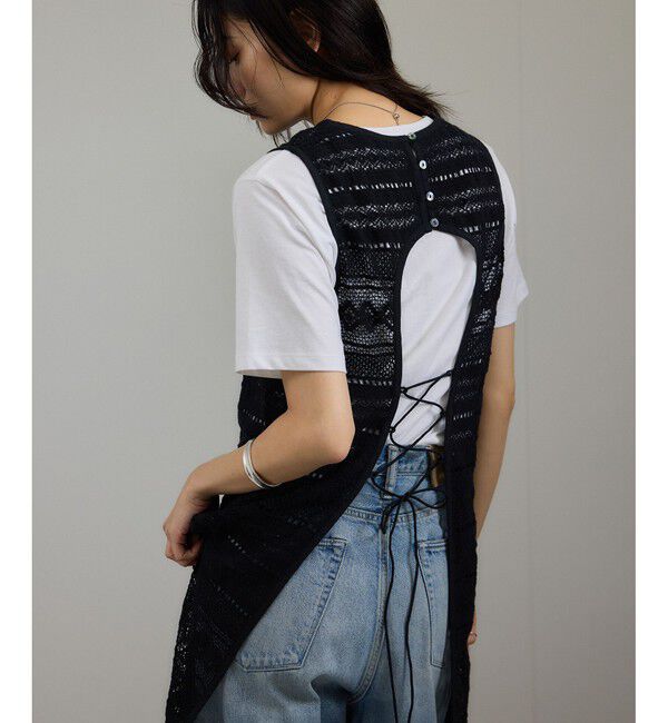 SALON adam et rope'「【WEB限定】コットンレースロングワンピース」|ワンピース|