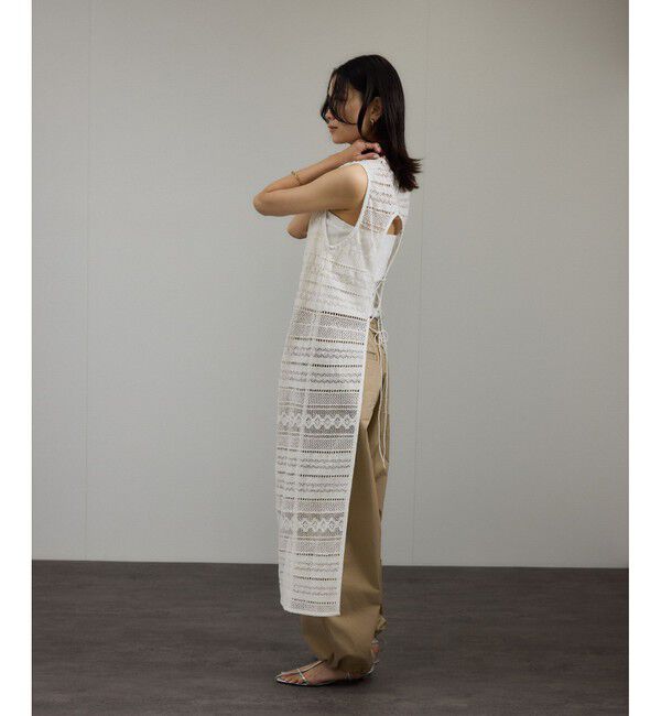 SALON adam et rope'「【WEB限定】コットンレースロングワンピース」|ワンピース|