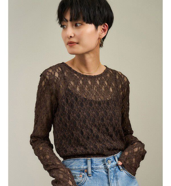 SALON adam et rope'「レースシアートップス［ストレッチ］」|その他|