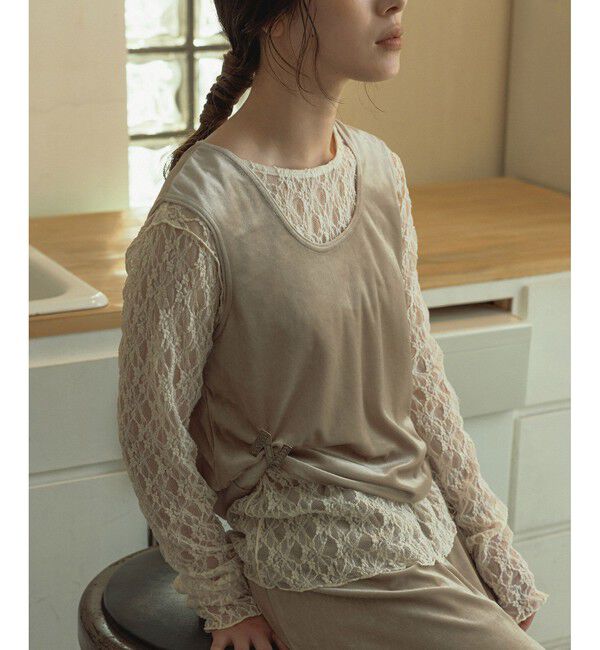 SALON adam et rope'「レースシアートップス［ストレッチ］」|その他|