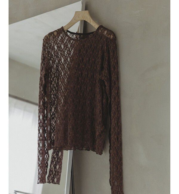 SALON adam et rope'「レースシアートップス［ストレッチ］」|その他|ブラウン系(23)