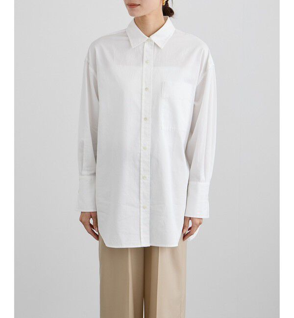 SALON adam et rope'「オーバーダイコットンサテンシャツ」|シャツ・ブラウス|