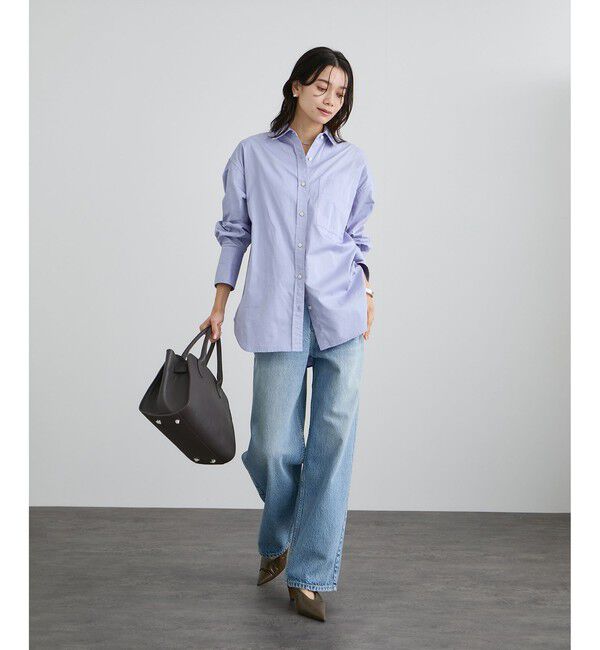 SALON adam et rope'「オーバーダイコットンサテンシャツ」|シャツ・ブラウス|