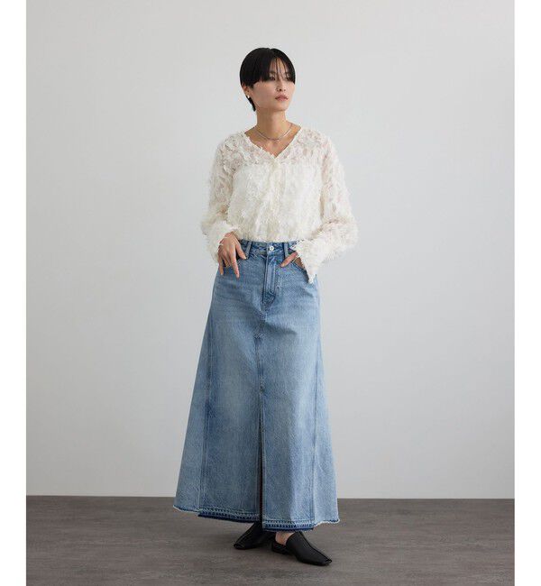 SALON adam et rope'「【WEB限定】リメイクライクデニムスカート」|スカート|