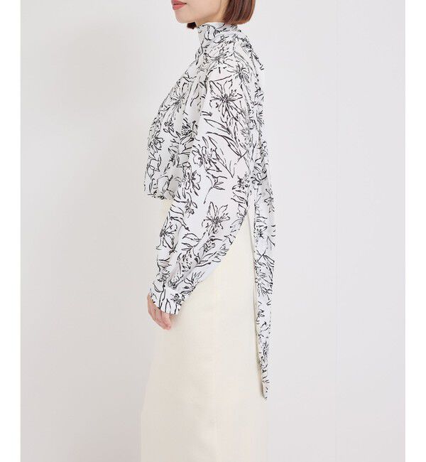 ROPE「ハンドフラワーバックタイブラウス/セットアップ対応」|シャツ・ブラウス|