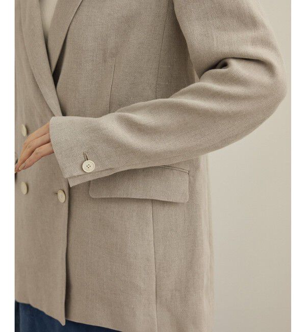ROPE「尾州リネンダブルブレストジャケット」|テーラードジャケット|