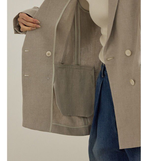 ROPE「尾州リネンダブルブレストジャケット」|テーラードジャケット|